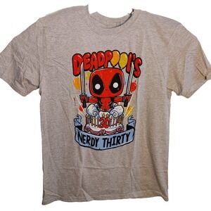 Funko POP! Marvel Collector Corps Men Size L Nerdy Thirty T-Shirt Gray Tee